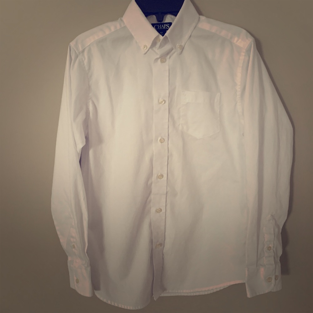 Chaps Boys Long Sleeve Dress Shirt Size 12